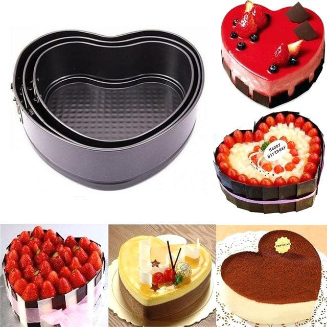 Heart Cake Baking Mold (3pcs) - waseeh.com