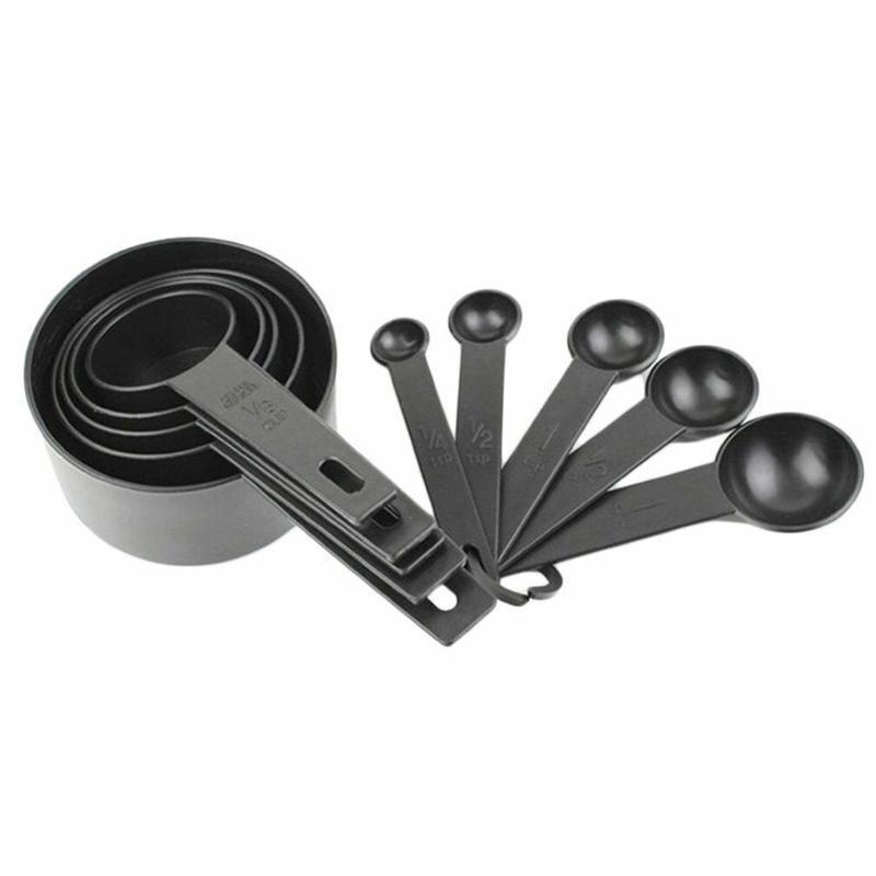 Carbon Black Measuring Spoons (10pcs) - waseeh.com