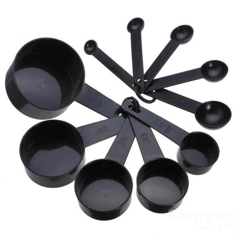 Carbon Black Measuring Spoons (10pcs) - waseeh.com