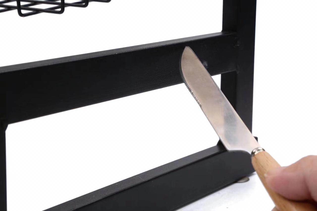 Kitchen Space Stainless Steel Dish Drying Rack (Black) - waseeh.com