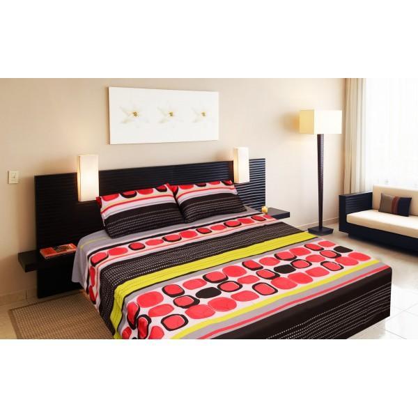 Rich Cotton Double Bed Sheet With 2 Pillow cases -Ecn019 - waseeh.com