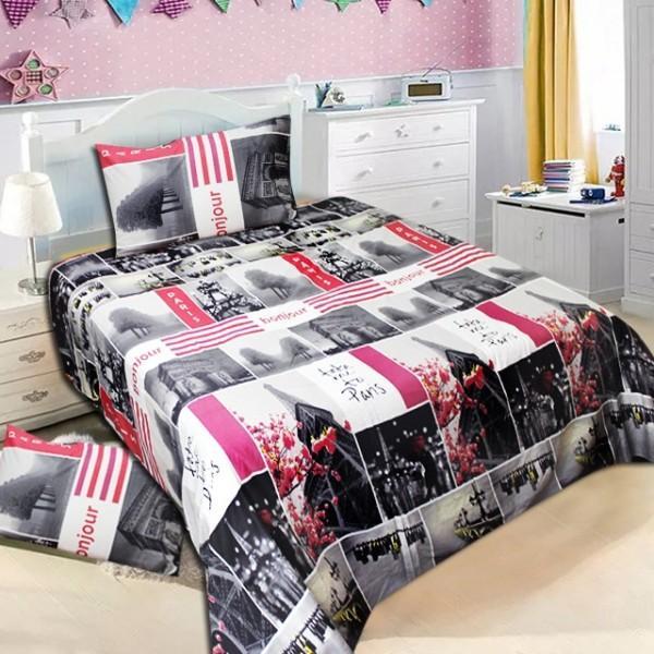 Paris - Export Quality Cotton Double Bed Sheet - 3 pc set - waseeh.com