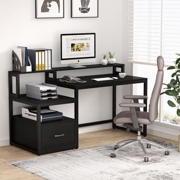 Tribesigns Work Station Organizer Office Desk Table - waseeh.com