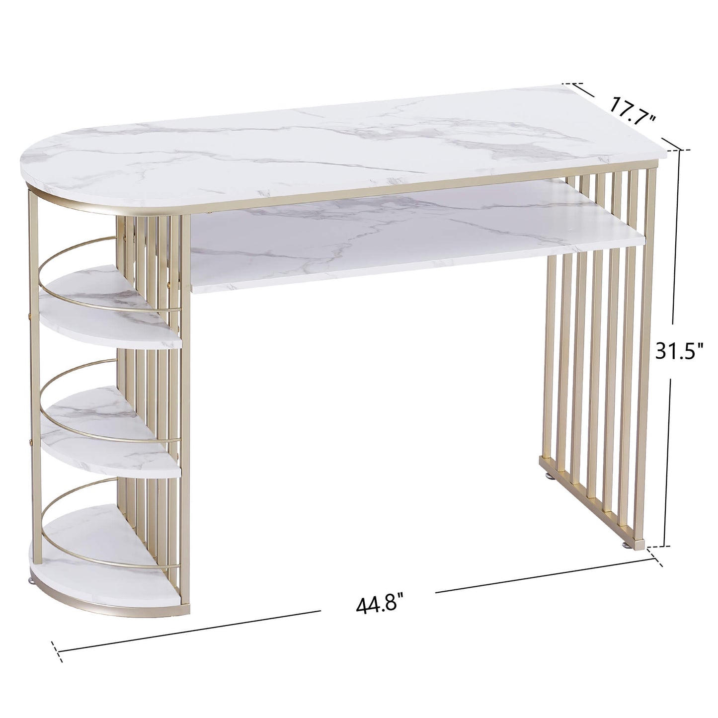 Vinita Console Table for Entryway Gold Entryway Table with Storage - waseeh.com