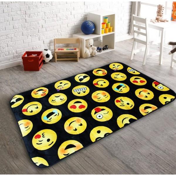 Black Emoji Rug - waseeh.com