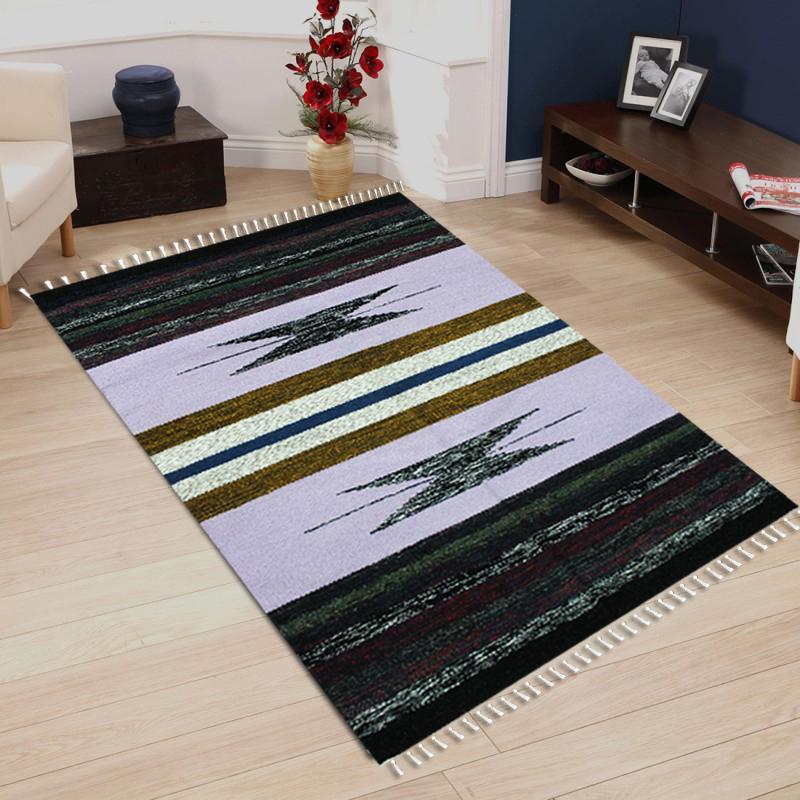 Hand-woven Woolen Rug - Single Seam - 2.5' x 4' - waseeh.com