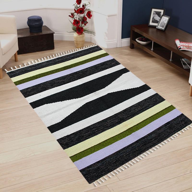 Hand-woven Woolen Rug - Single Seam - 2.5' x 4' - waseeh.com