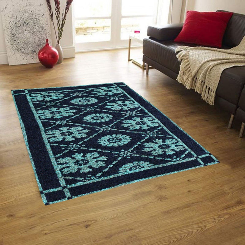 Floral - Hand-woven Woolen Rug - Double Seam - 2' x 3' - waseeh.com