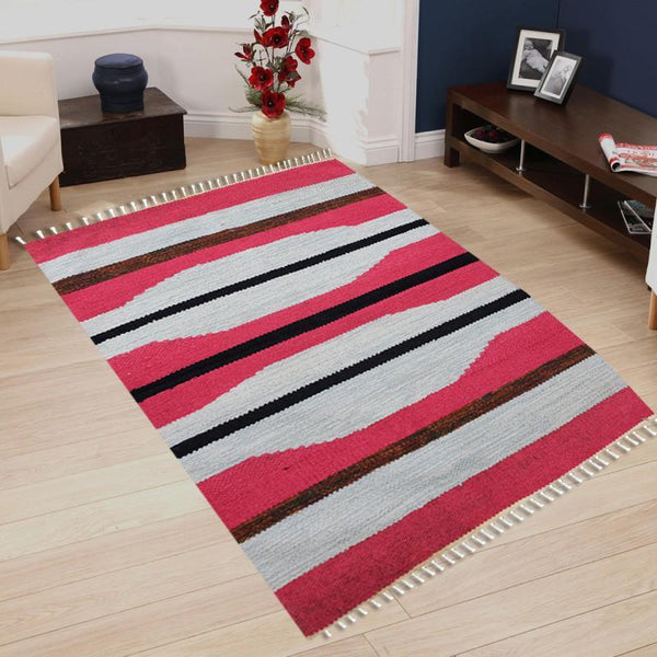 Hand-woven Woolen Rug - Single Seam - 2' x 3' - waseeh.com