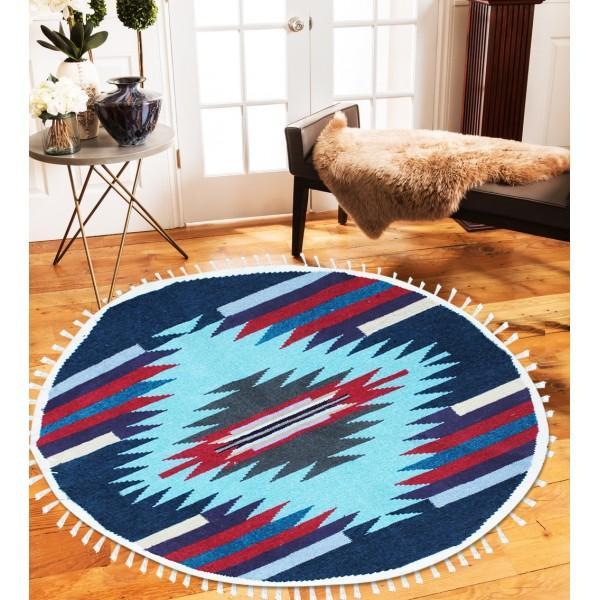 Hand-woven Woolen Rug -fm-gkr23 - waseeh.com