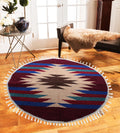 Hand-woven Woolen Rug - Round Small - waseeh.com