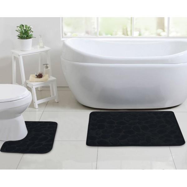 2 PCs Bath and Pedestal Mat Set - waseeh.com