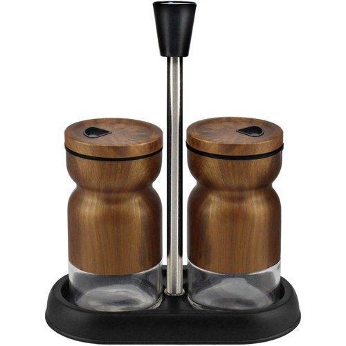 Home Puff Metal Spice Bottle with Stand 130mL, Set of 2 - waseeh.com