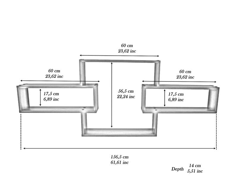 Geometrical Floating Shelves - waseeh.com