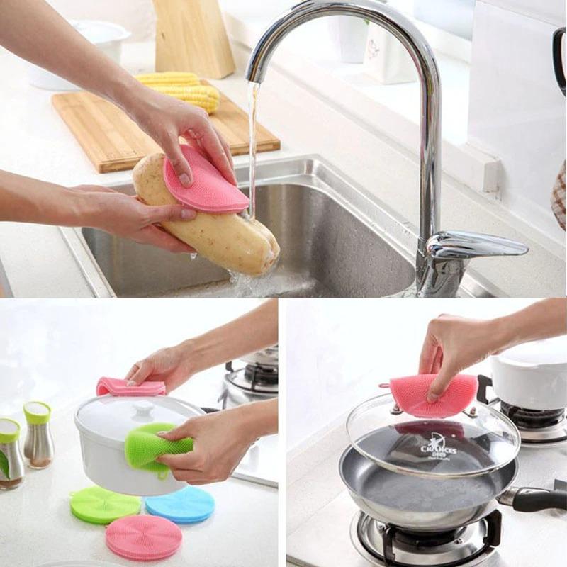 Silicone Kitchen Bathroom Sponge Pads - waseeh.com