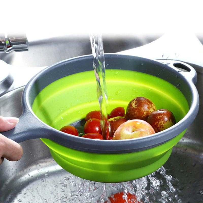 Plastic Collapsible Strainer with Handle - waseeh.com