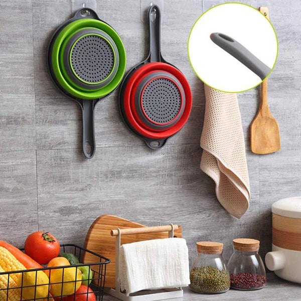 Plastic Collapsible Strainer with Handle - waseeh.com