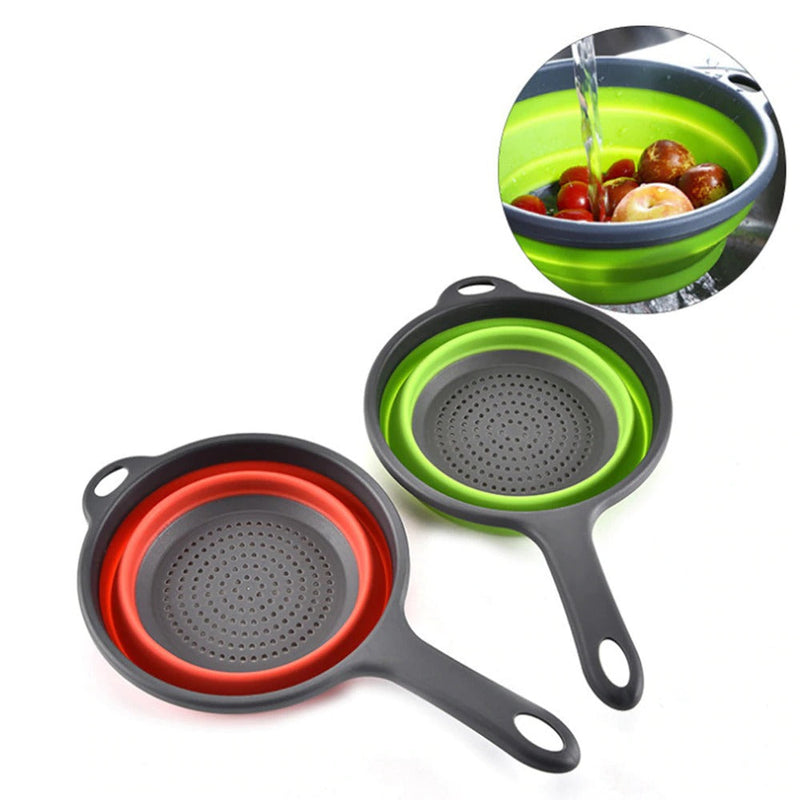 Plastic Collapsible Strainer with Handle - waseeh.com