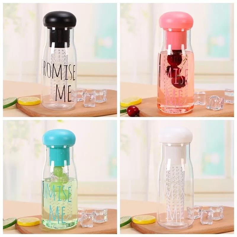 Detox Glass Water Bottle With Cover - waseeh.com