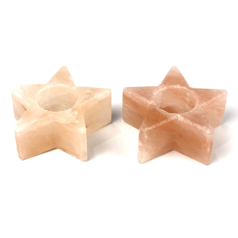 Himalayan Natural Pink Salt Candle Holder (Pack of 2) - waseeh.com