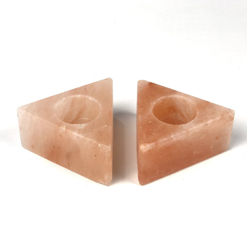 Himalayan Natural Pink Salt Candle Holder (Pack of 2) - waseeh.com