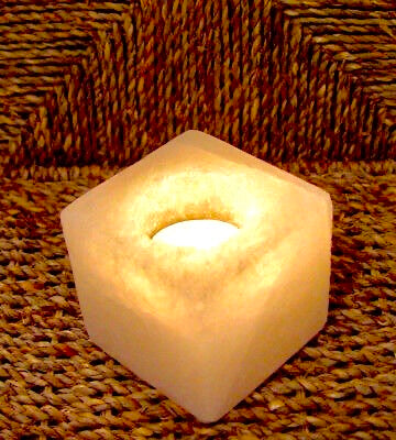 Square Block-Candle Stand Salt Lamp