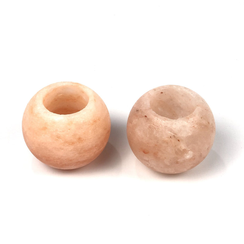 Himalayan Natural Pink Salt Candle Holder (Pack of 2) - waseeh.com