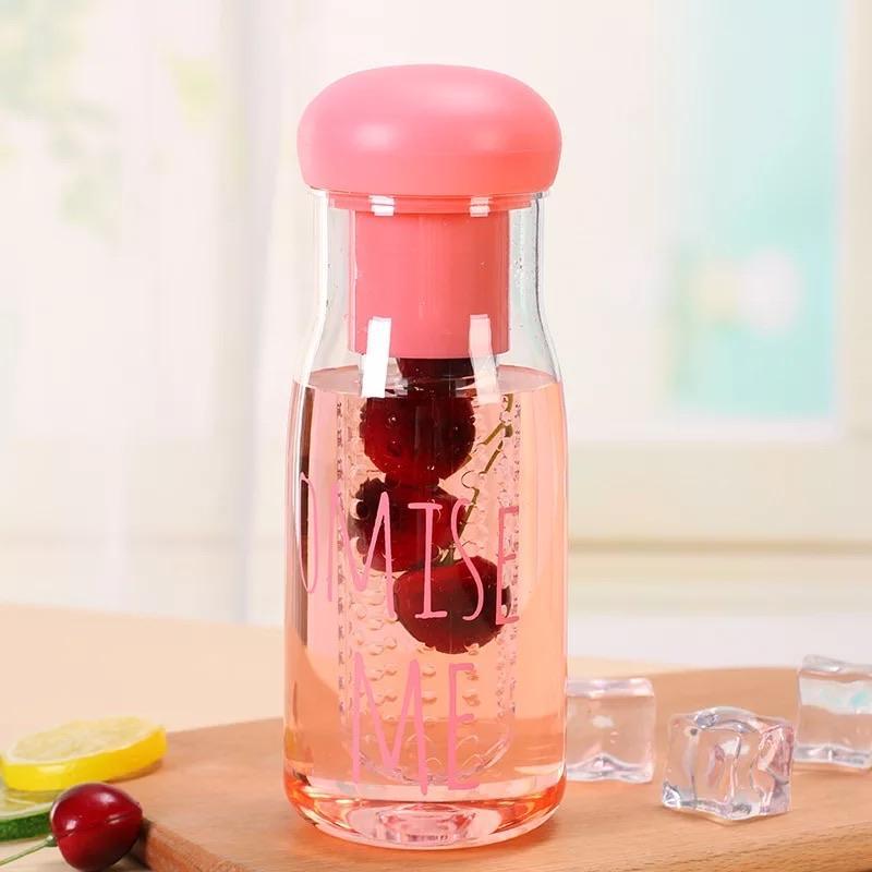 Detox Glass Water Bottle With Cover - waseeh.com