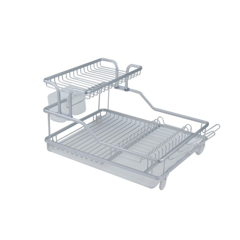 Double Dish Rack with Water Tray - waseeh.com