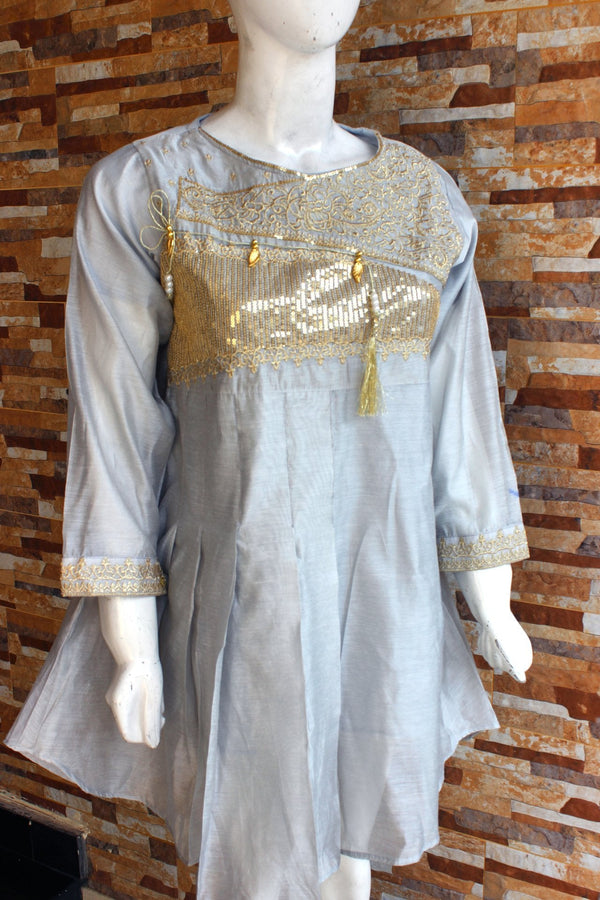 Embroided - Gray - Ladies Kurti - waseeh.com