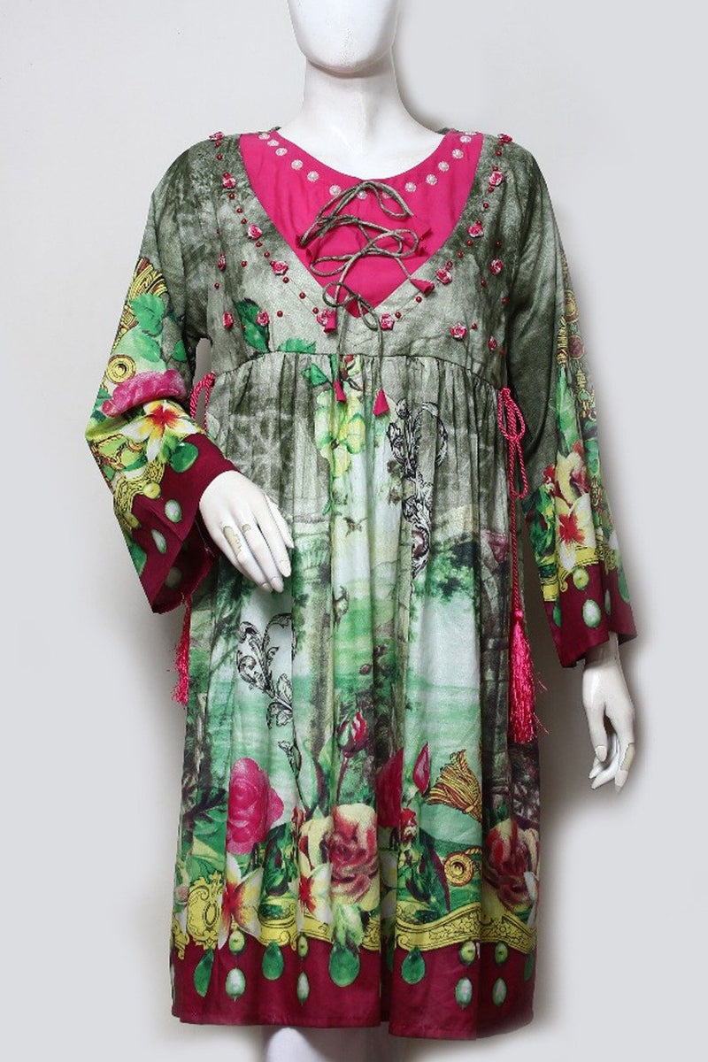 Sea Green / Grapes - Lawn Fabric - Ladies - waseeh.com