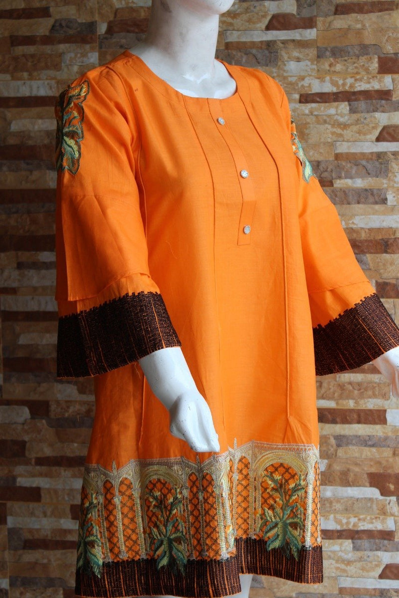 Royale Blue - Yellow - Orange - Lawn Fabric - Ladies - waseeh.com