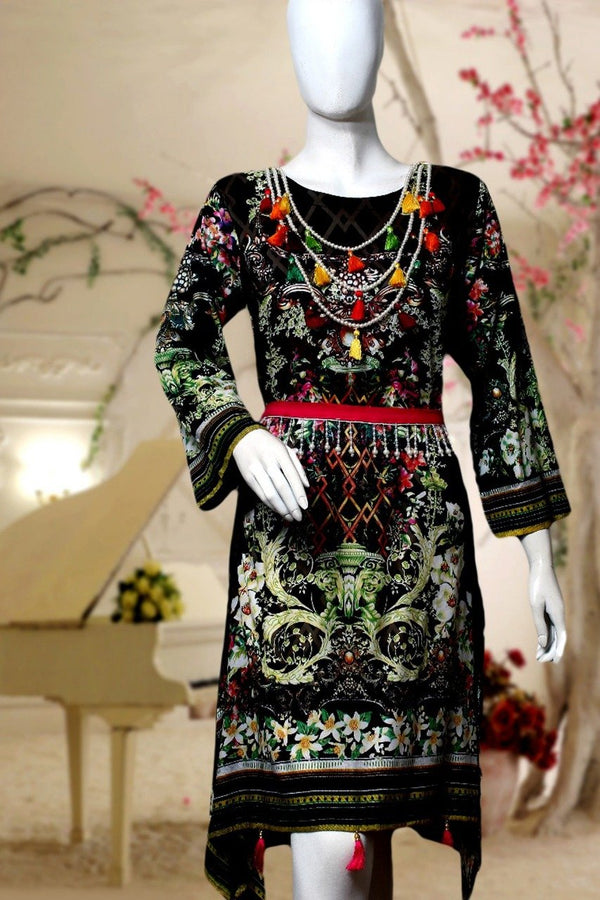 Elegant Black - Lawn Fabric - Ladies - waseeh.com