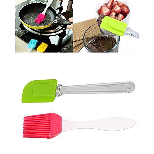 Silicone Oil Brush & Cake Spatula - 2 in 1 - waseeh.com