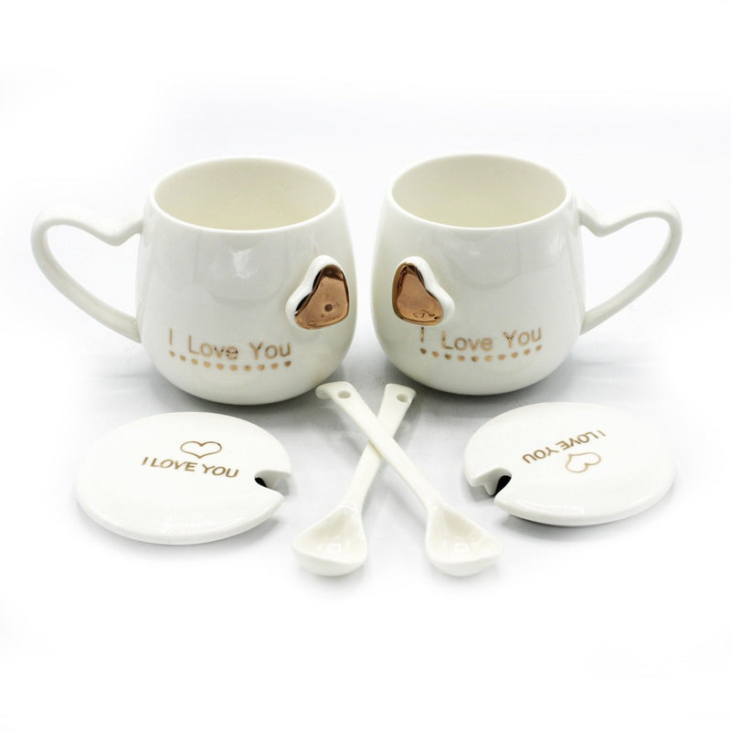 Mug Pair- Gold Love - waseeh.com