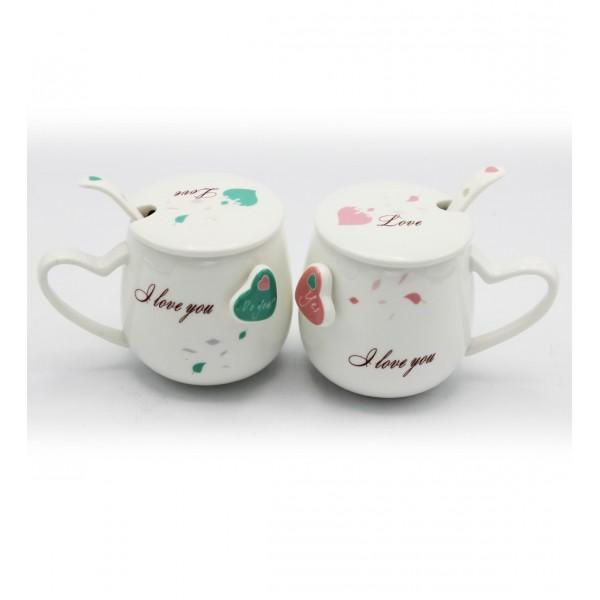 Mug Pair- Love Green - waseeh.com