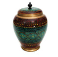 Wooden Candy Jar in Nakshi Art 9'' - waseeh.com