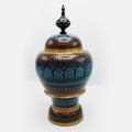 Wooden Pot - Nakshi - Large - 17" - waseeh.com