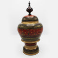 Wooden Pot - Nakshi - Large - 17" - waseeh.com