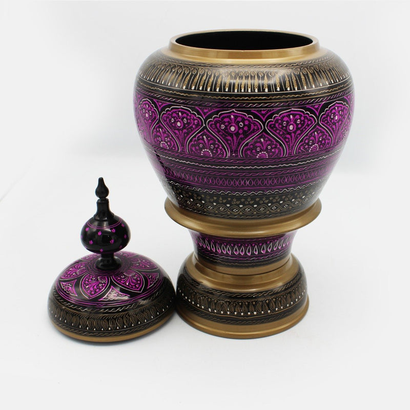 Wooden Pot - Nakshi - Large - 17" - waseeh.com