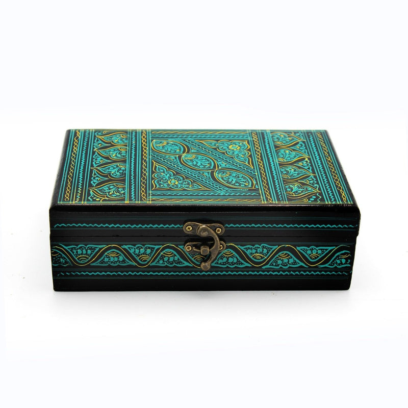 Wooden Hand Made Jewellery Box - Small - 8" x 5" - waseeh.com