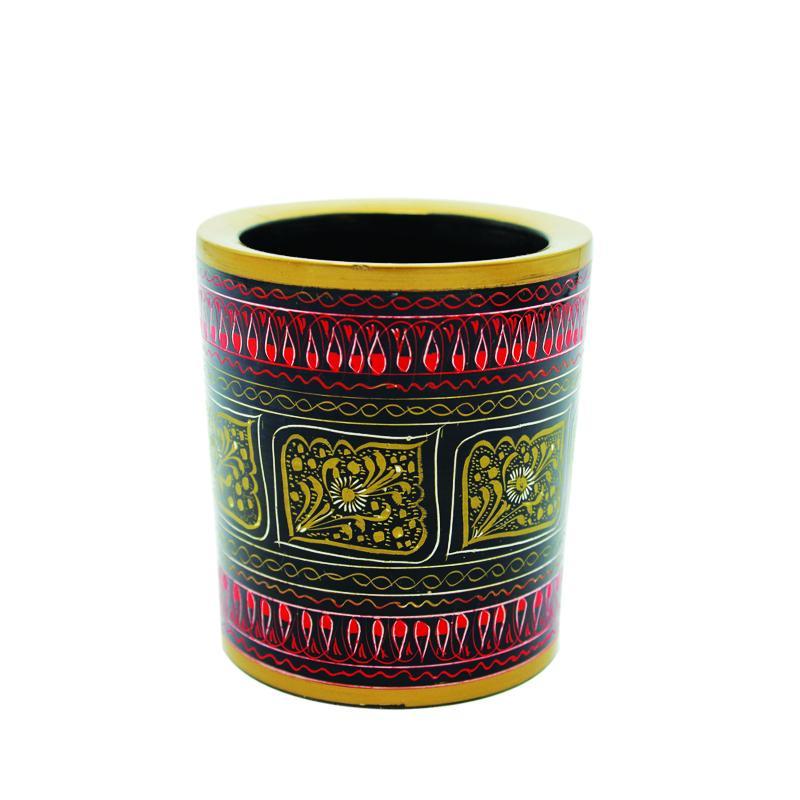 Wooden Pen Holder in Nakshi Art - waseeh.com