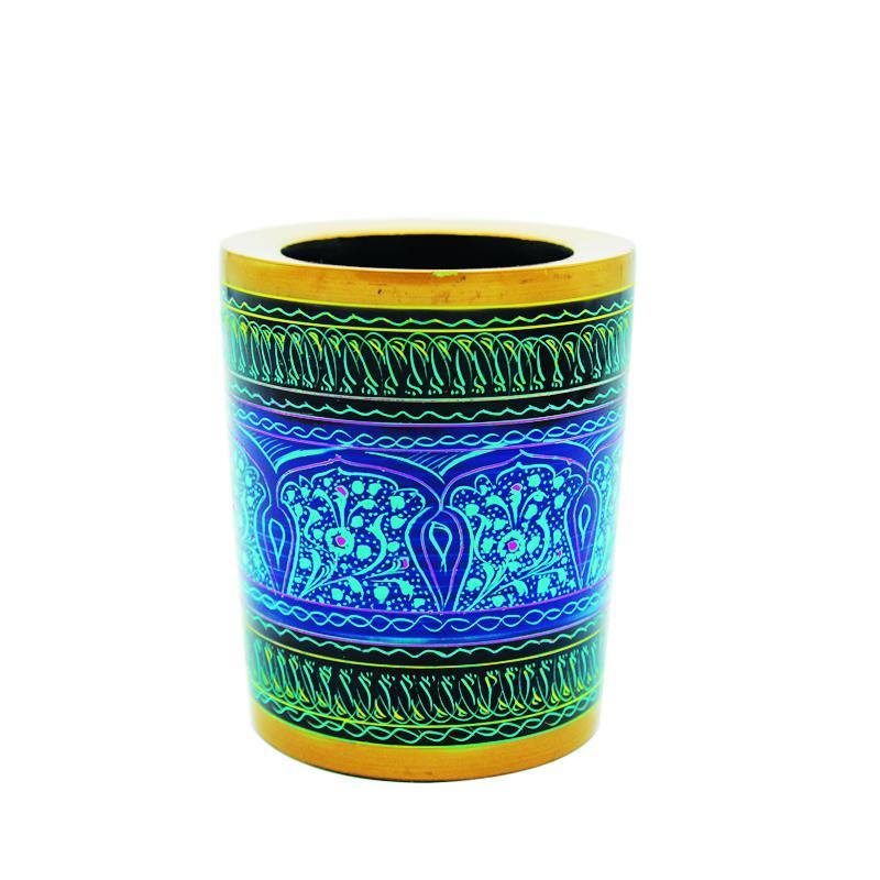 Wooden Pen Holder in Nakshi Art - waseeh.com