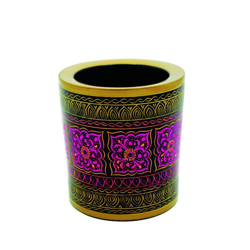 Wooden Pen Holder in Nakshi Art - waseeh.com