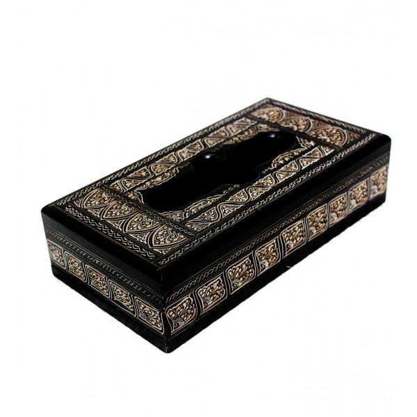 Wooden Tissue Box - Nakshi - waseeh.com