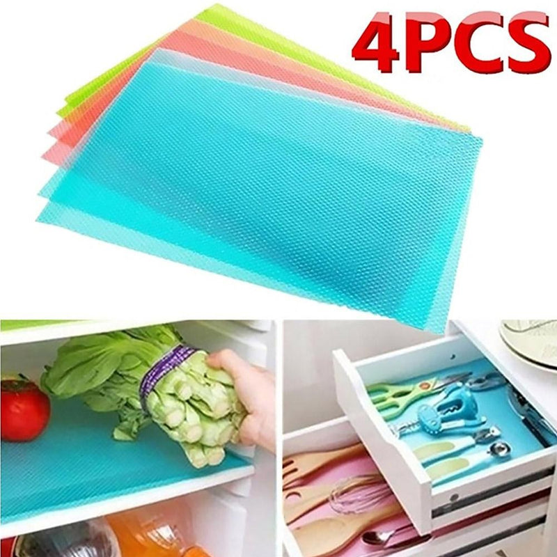 Refrigerator Antibacterial Tailored Mats (4 pcs) - waseeh.com