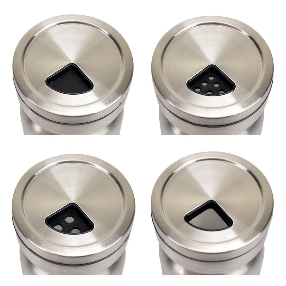 Home Puff Metal Spice Bottle with Stand 130mL, Set of 2 - waseeh.com