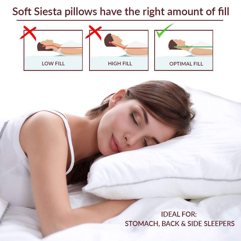 Soft Siesta Alternate Fill Pillow - Pack of 2 - waseeh.com