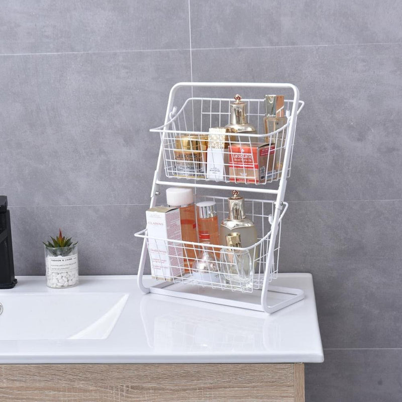 Dazzled Metal Storage Organizer Basket - waseeh.com