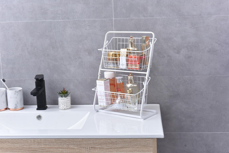 Dazzled Metal Storage Organizer Basket - waseeh.com